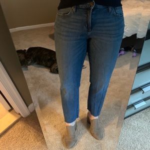 Banana Republic raw hem boyfriend jeans